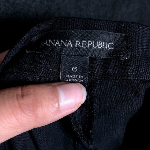 Banana Republic Womens Pants Black Devon Mid Rise Pull On Side Zip Stretch 6 - Picture 4 of 11